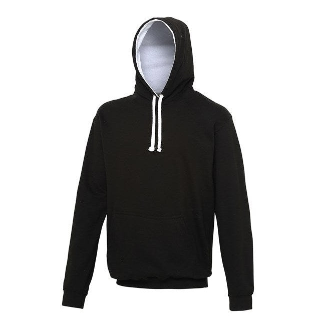 Awdis Just Hoods Varsity Hoodie - Jet Black/Arctic White