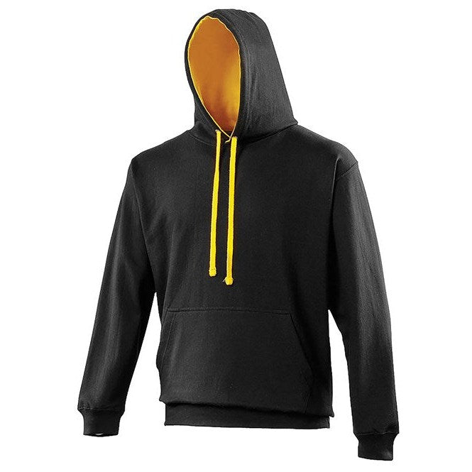 Awdis Just Hoods Varsity Hoodie - Jet Black/Gold*