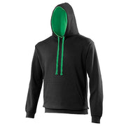 Awdis Just Hoods Varsity Hoodie - Jet Black/Kelly Green*