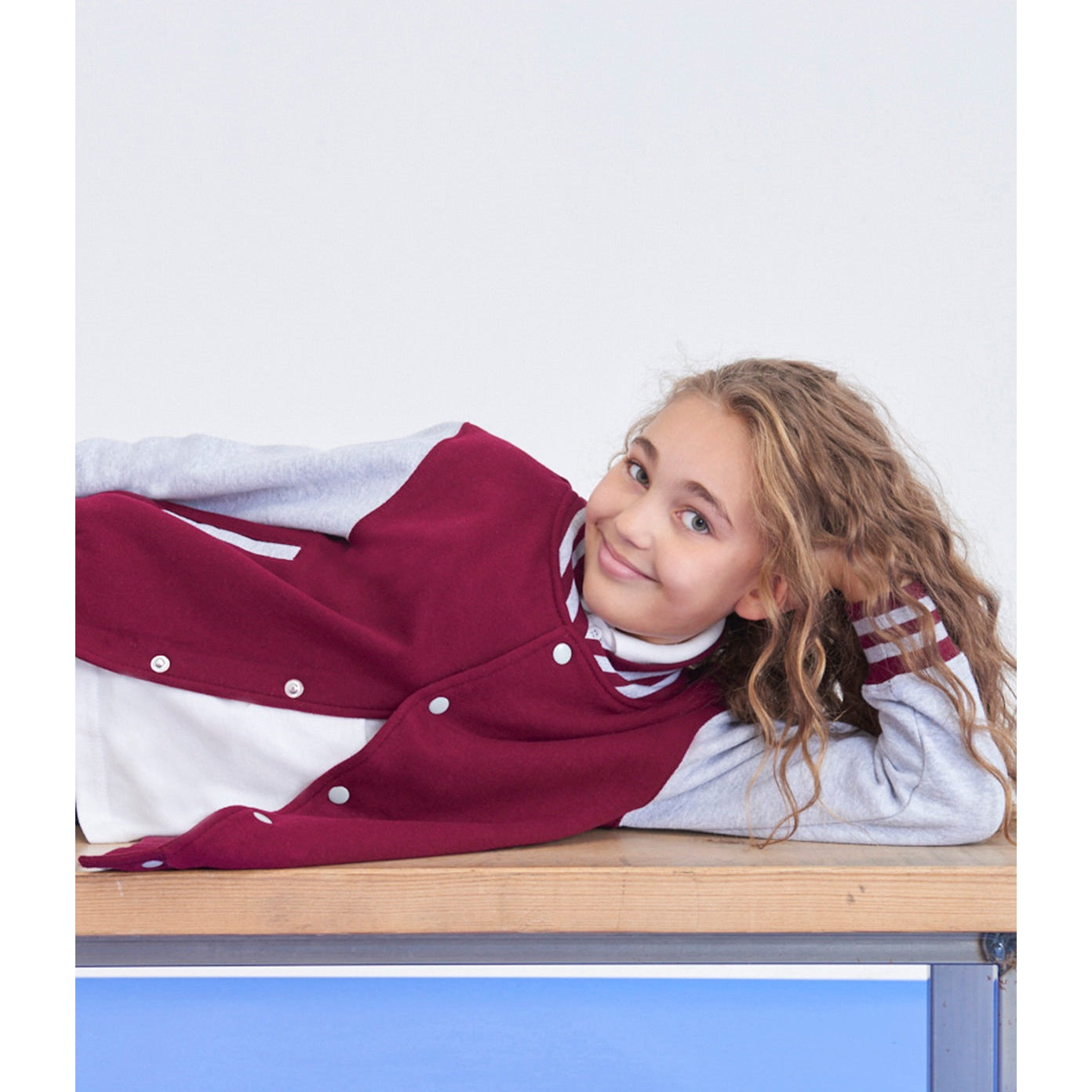 Awdis Just Hoods Kids Varsity Jacket