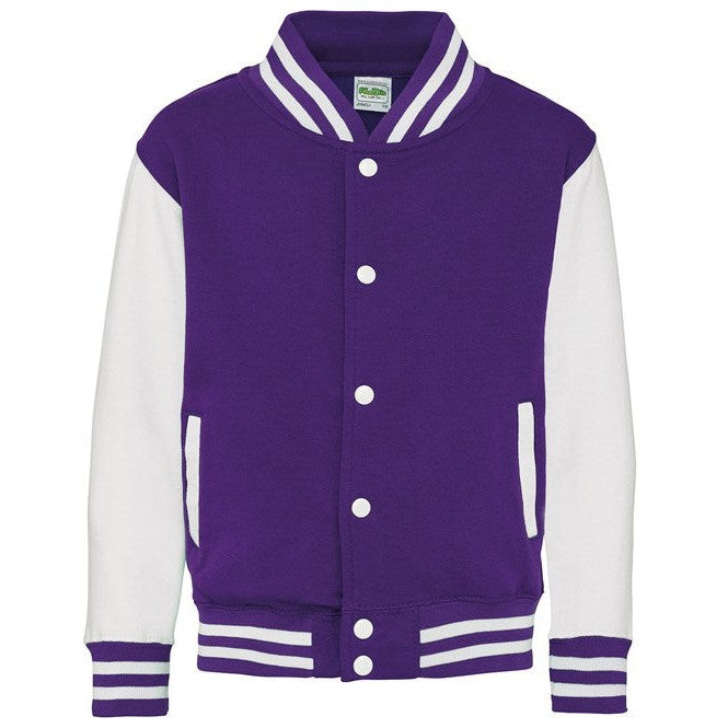 Awdis Just Hoods Kids Varsity Jacket