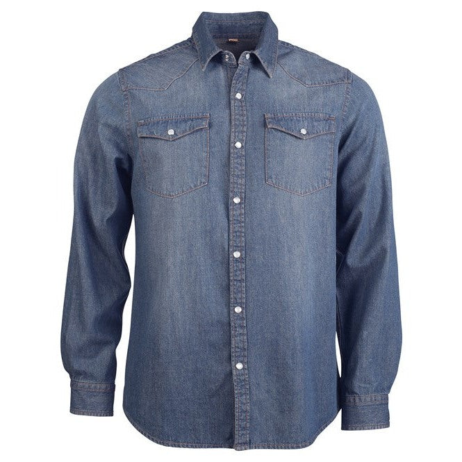 Kariban Men's Long-Sleeved Denim Shirt