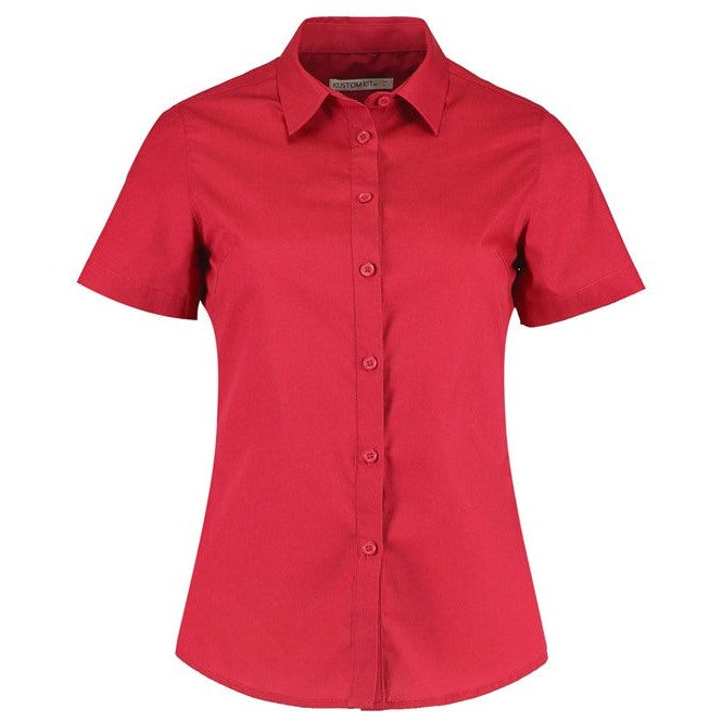 Kustom Kit Women's Poplin Shirt Short Sleeve