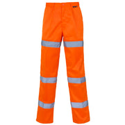 Supertouch Hi Vis Orange 3 Band Polycotton Trousers - Regular