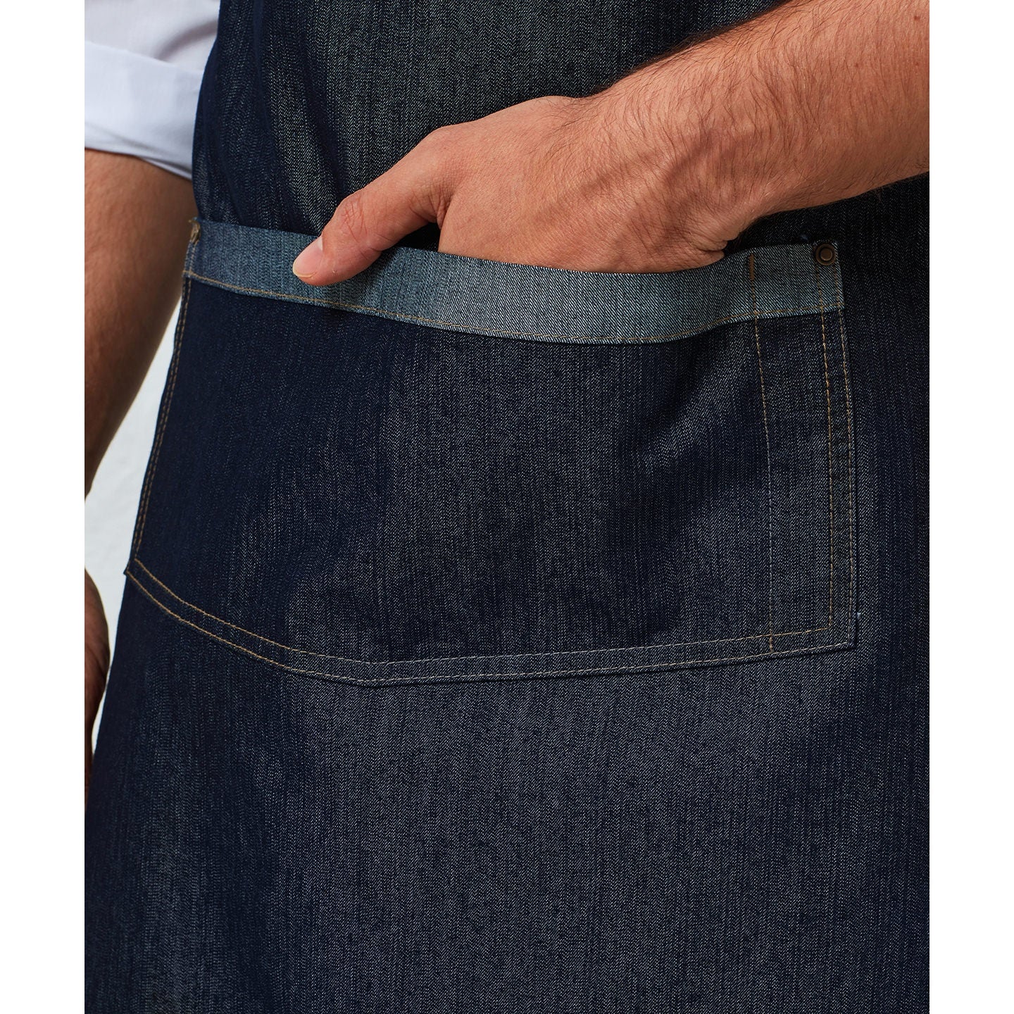 Premier Domain Contrast Denim Bib Apron