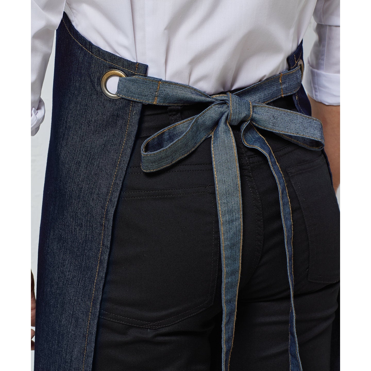 Premier Domain Contrast Denim Bib Apron