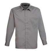 Premier Long Sleeve Poplin Shirt - Dark Grey
