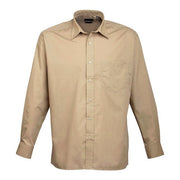 Premier Long Sleeve Poplin Shirt - Khaki