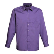 Premier Long Sleeve Poplin Shirt - Purple