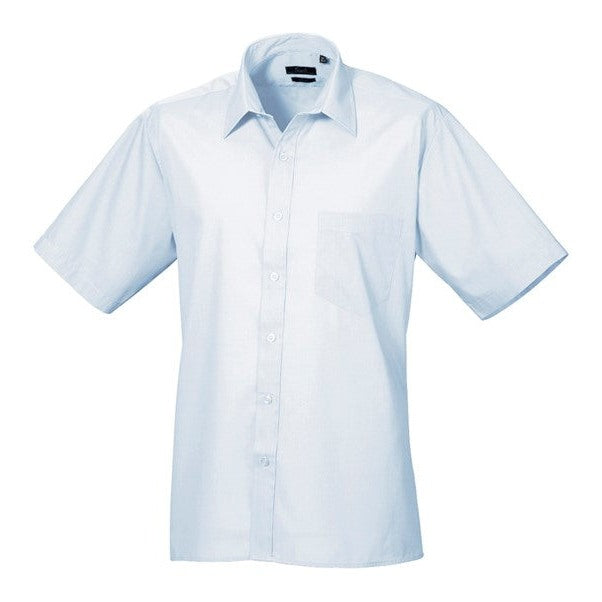 Premier Short Sleeve Poplin Shirt - Light Blue