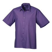 Premier Short Sleeve Poplin Shirt - Purple