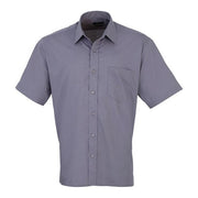 Premier Short Sleeve Poplin Shirt - Steel