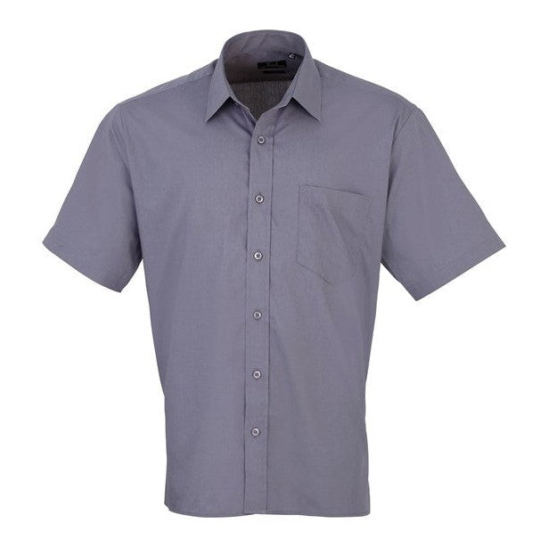 Premier Short Sleeve Poplin Shirt - Steel