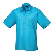 Premier Short Sleeve Poplin Shirt - Turquoise