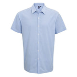 Premier Microcheck (Gingham) Short Sleeve Cotton Shirt