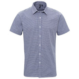 Premier Microcheck (Gingham) Short Sleeve Cotton Shirt