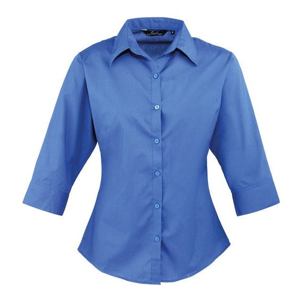 Premier Women's ¾ Sleeve Poplin Blouse