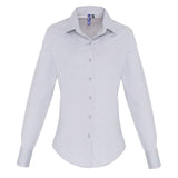 Premier Women's Stretch Fit Cotton Poplin Long Sleeve Blouse