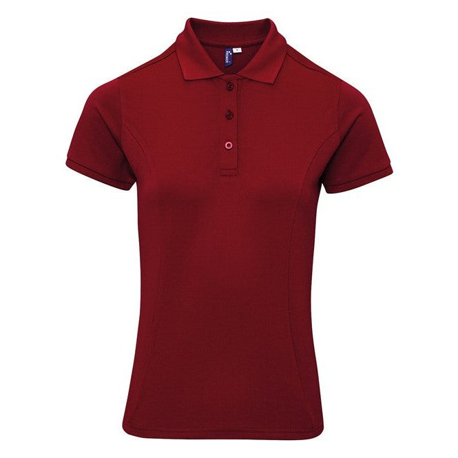 Premier Women's Coolchecker® Plus Piqué Polo - Burgundy