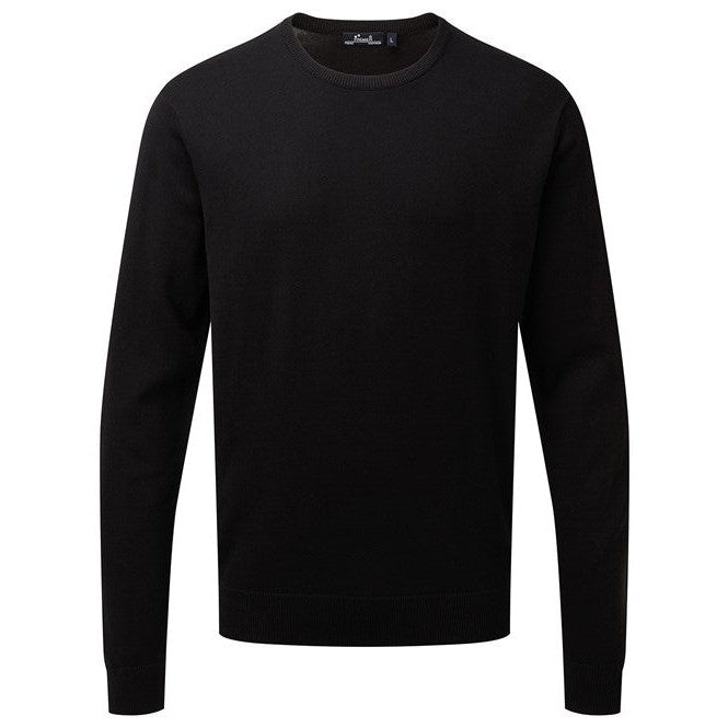 Premier Crew Neck Cotton-Rich Knitted Sweater