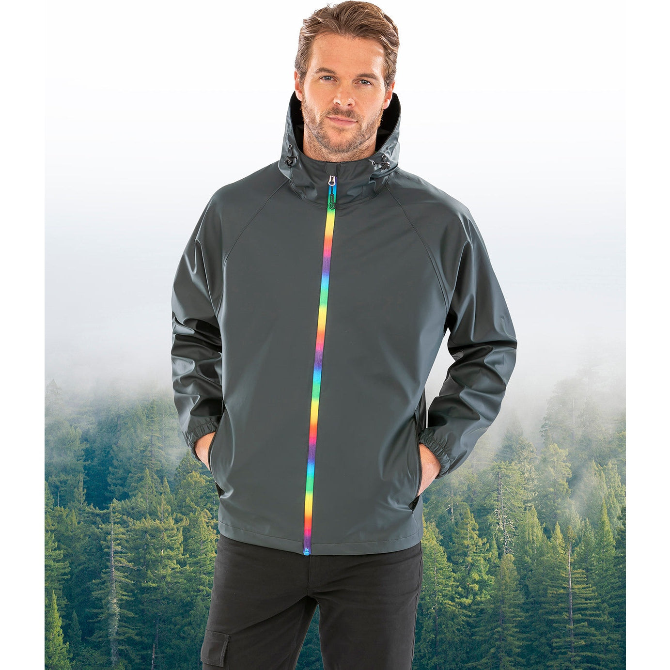 Result Genuine Recycled Prism Pu Waterproof Jacket With Recycled Backing