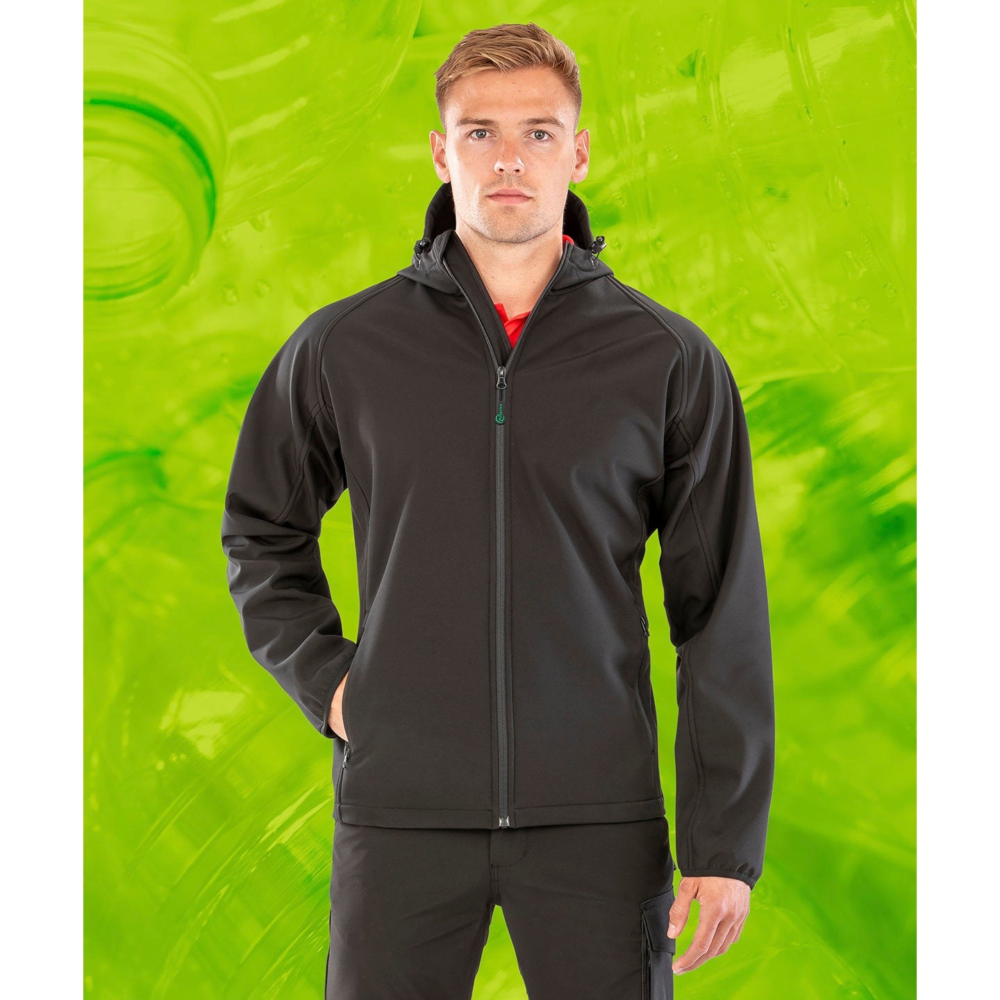 Result Genuine Recycled Recycled 3-Layer Printable Hooded Softshell