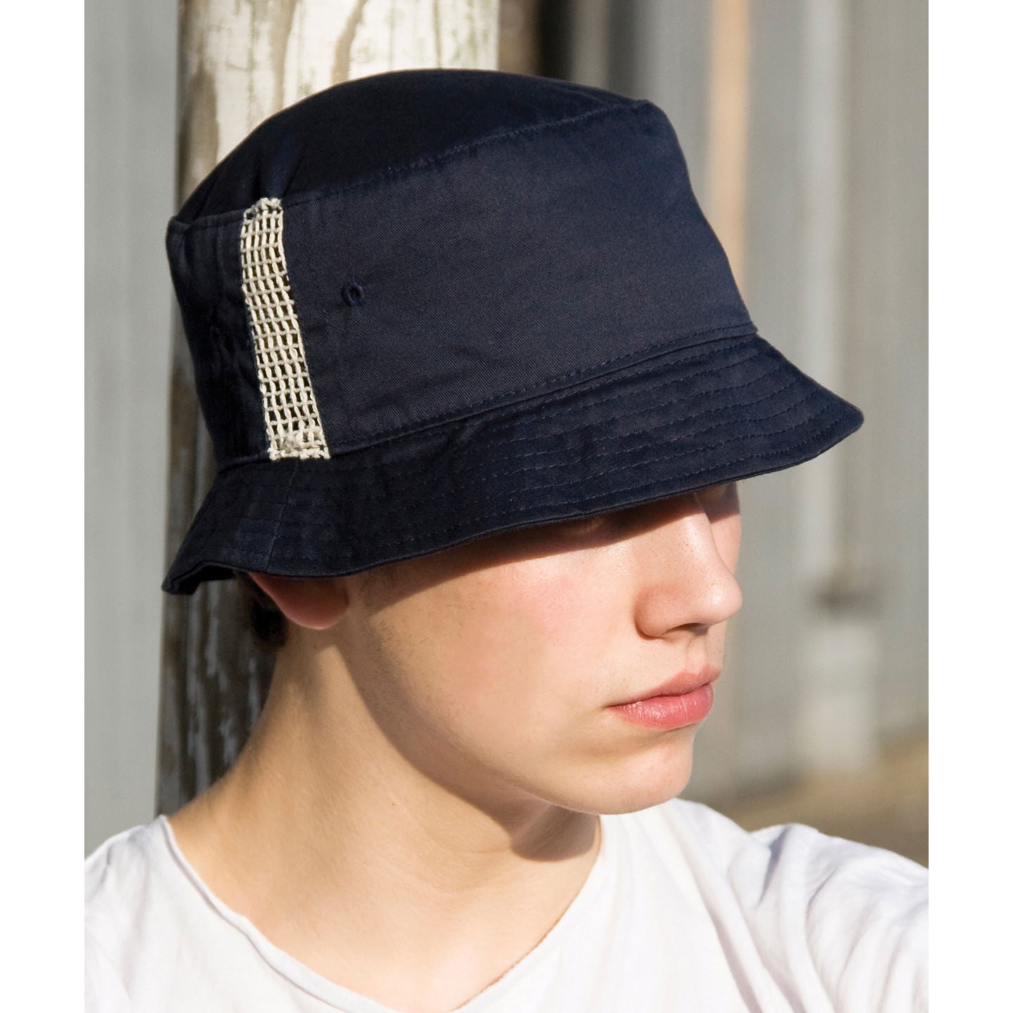 Result Headwear Deluxe Washed Cotton Bucket Hat With Side Mesh Panels