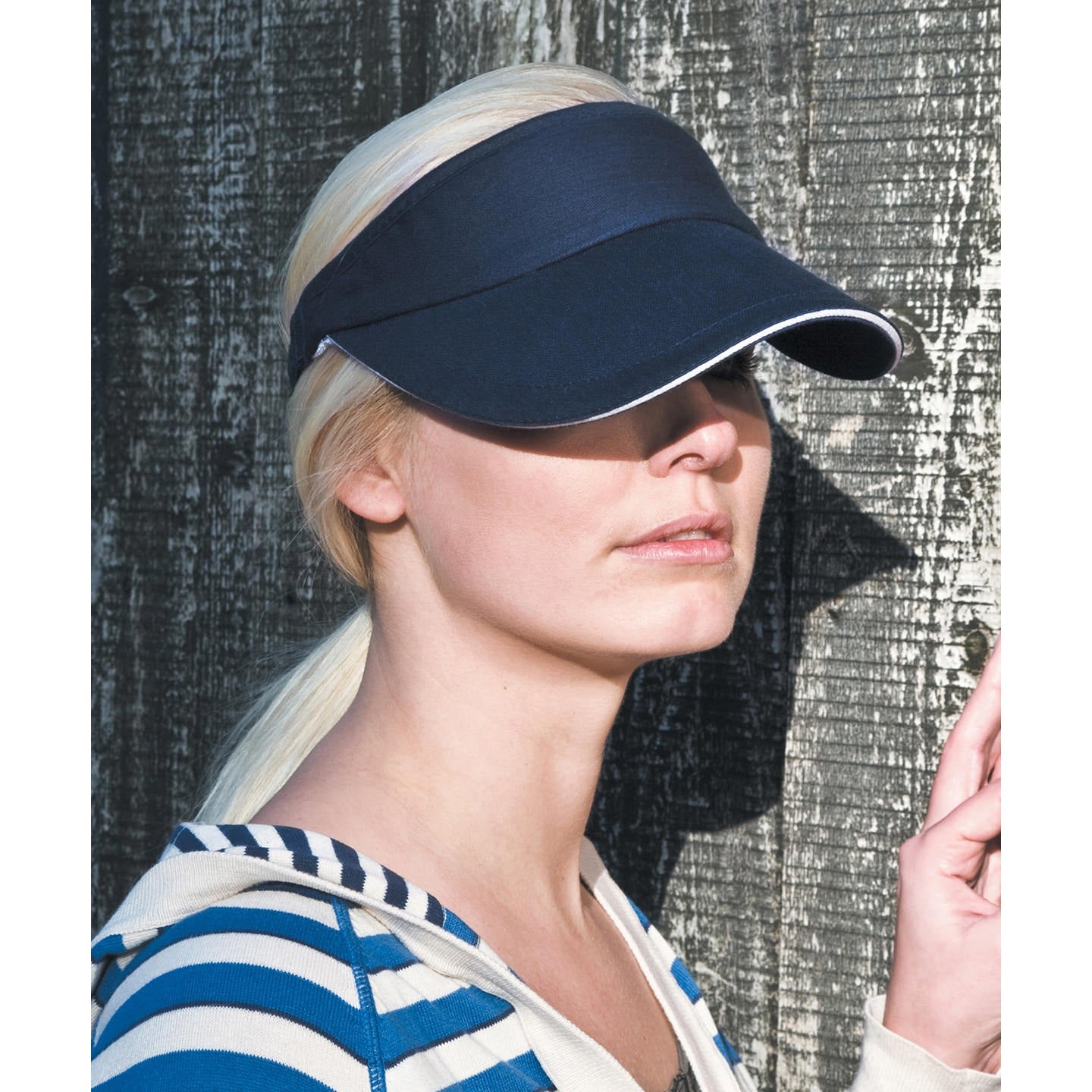 Result Headwear Herringbone Sun Visor With Sandwich Peak
