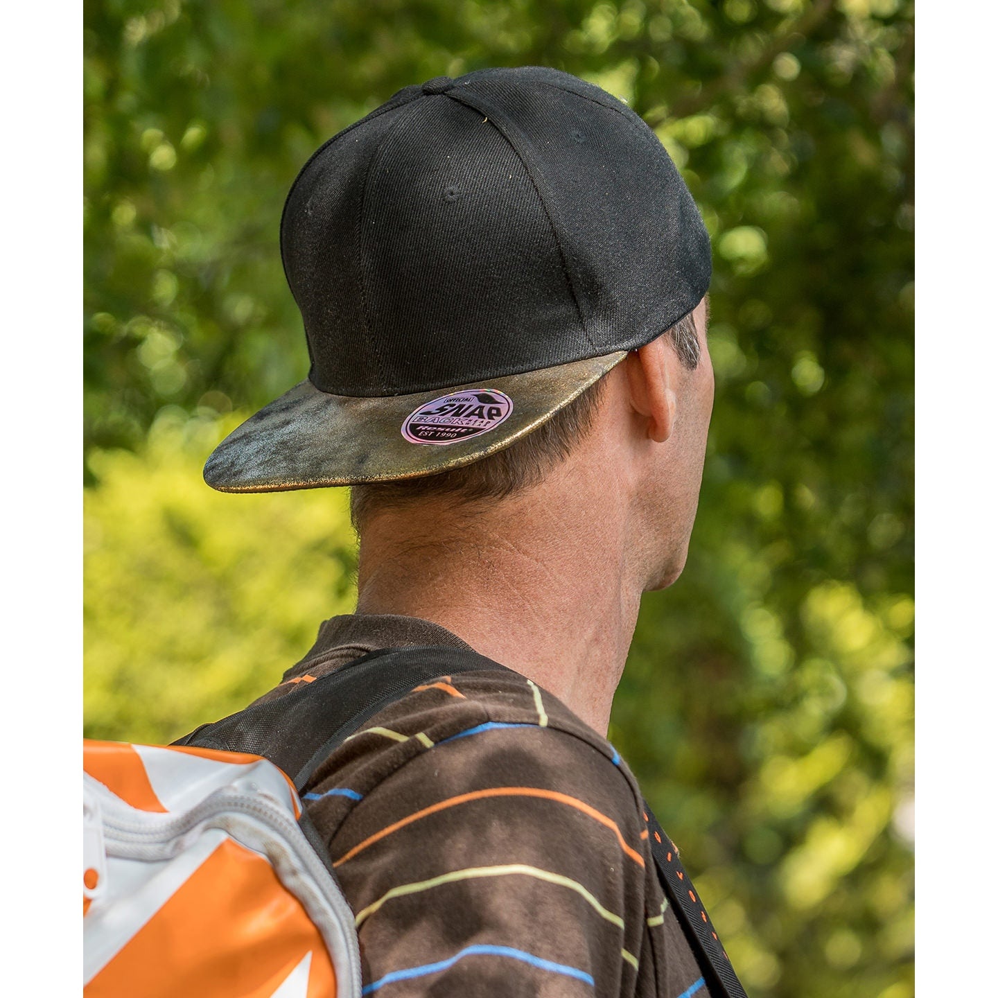 Result Headwear Bronx Glitter Flat Peak Snapback Cap