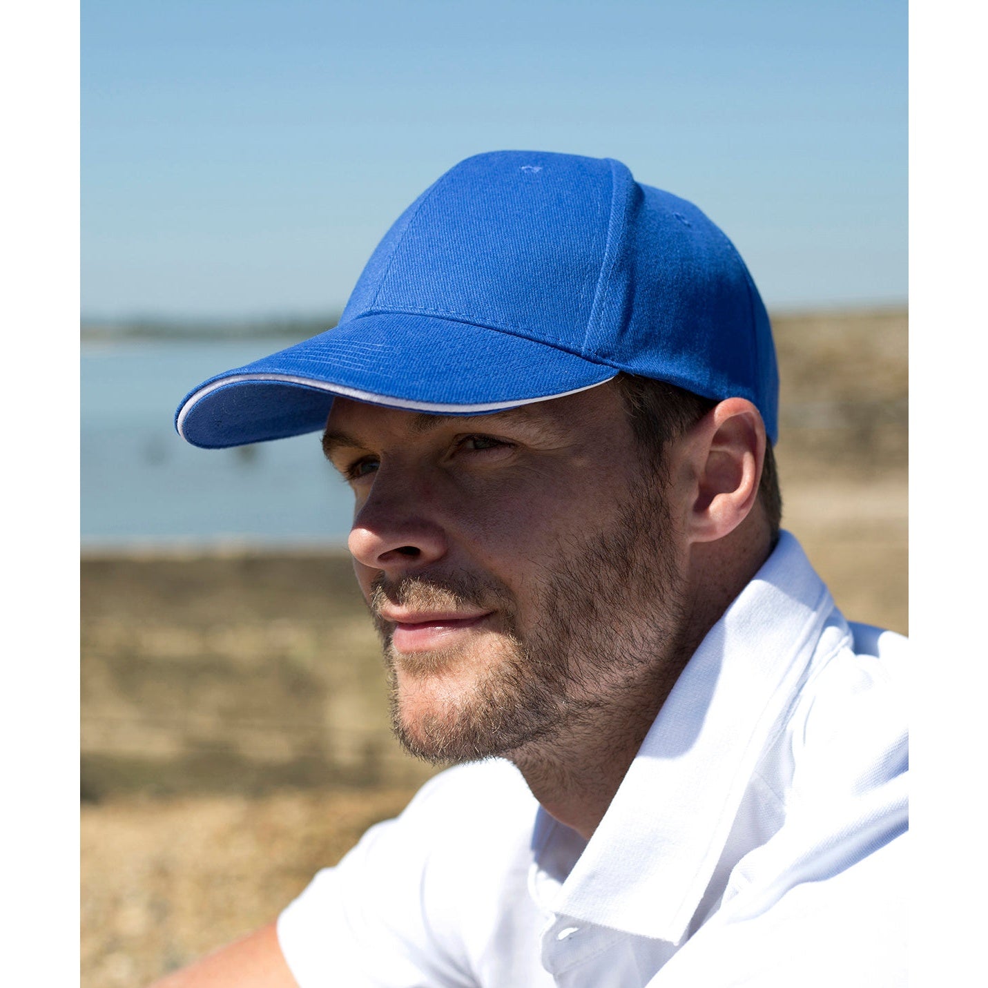 Result Headwear Memphis Brushed Cotton Low-Profile Sandwich Peak Cap