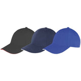 Result Headwear Memphis Brushed Cotton Low-Profile Sandwich Peak Cap