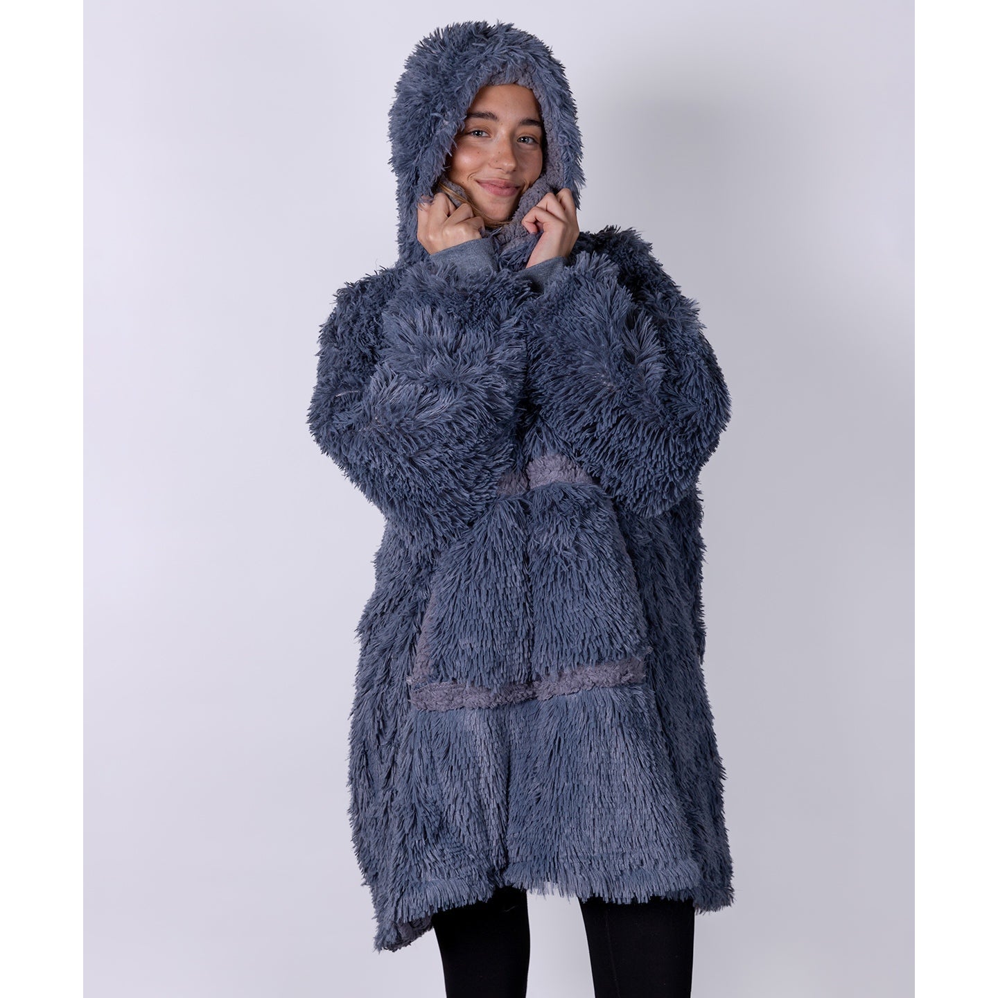 Ribbon The Ribbon Oversized Cosy Reversible Shaggy Sherpa Hoodie