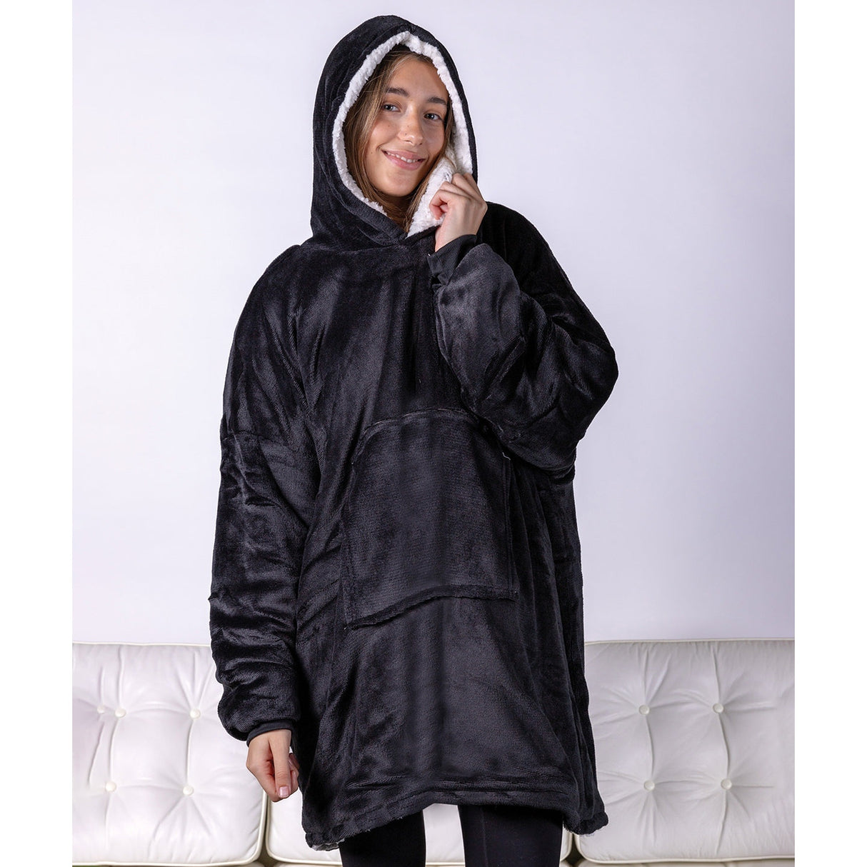 Ribbon The Ribbon Oversized Cosy Reversible Sherpa Hoodie