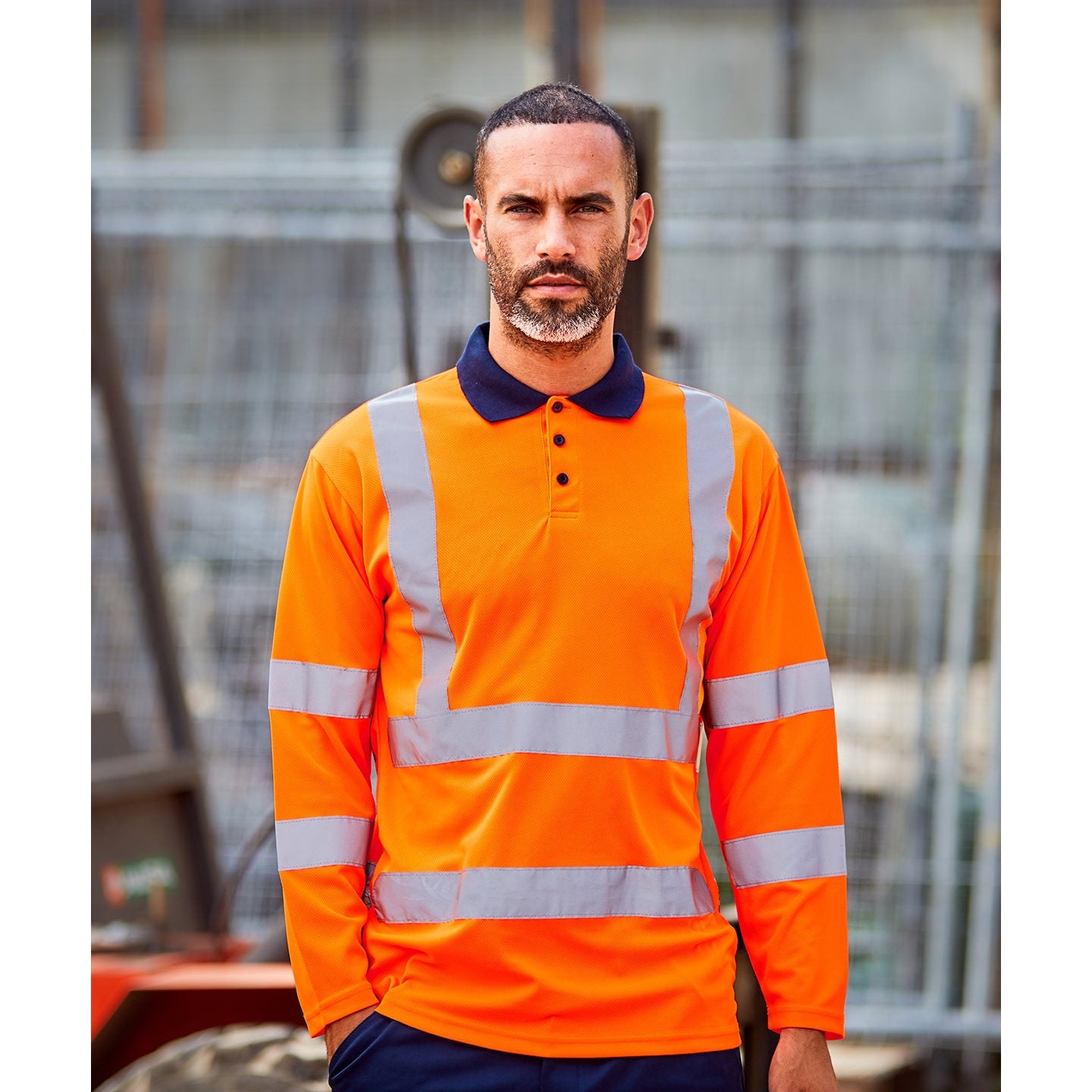 Prortx High Visibility High Visibility Long Sleeve Polo