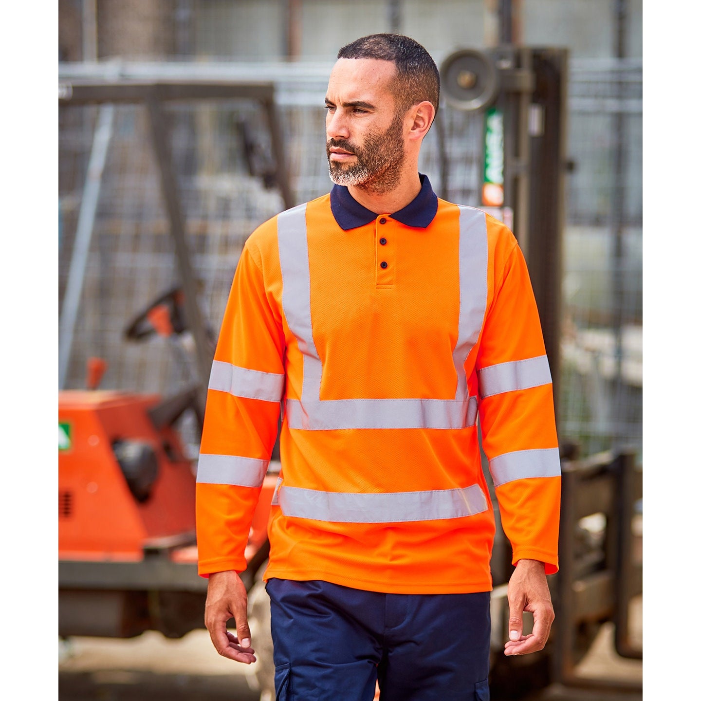 Prortx High Visibility High Visibility Long Sleeve Polo