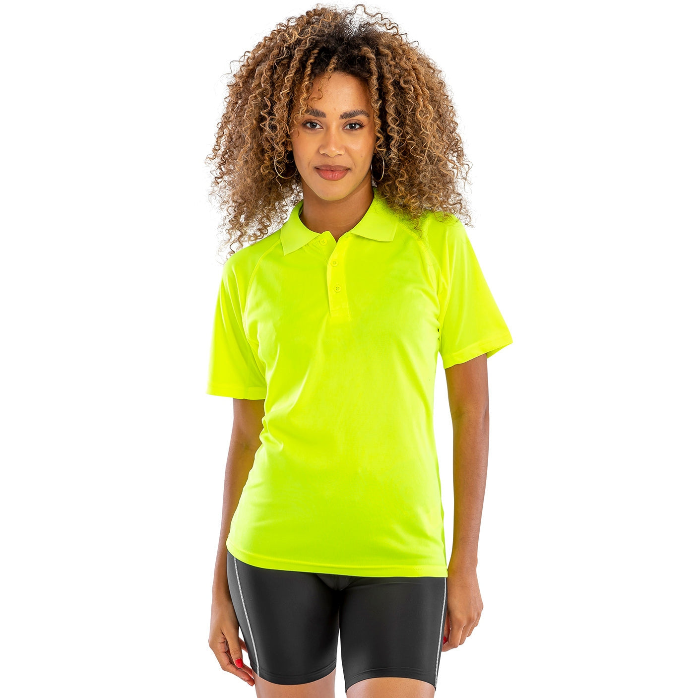 Spiro Performance Aircool Polo Shirt - Flo Yellow