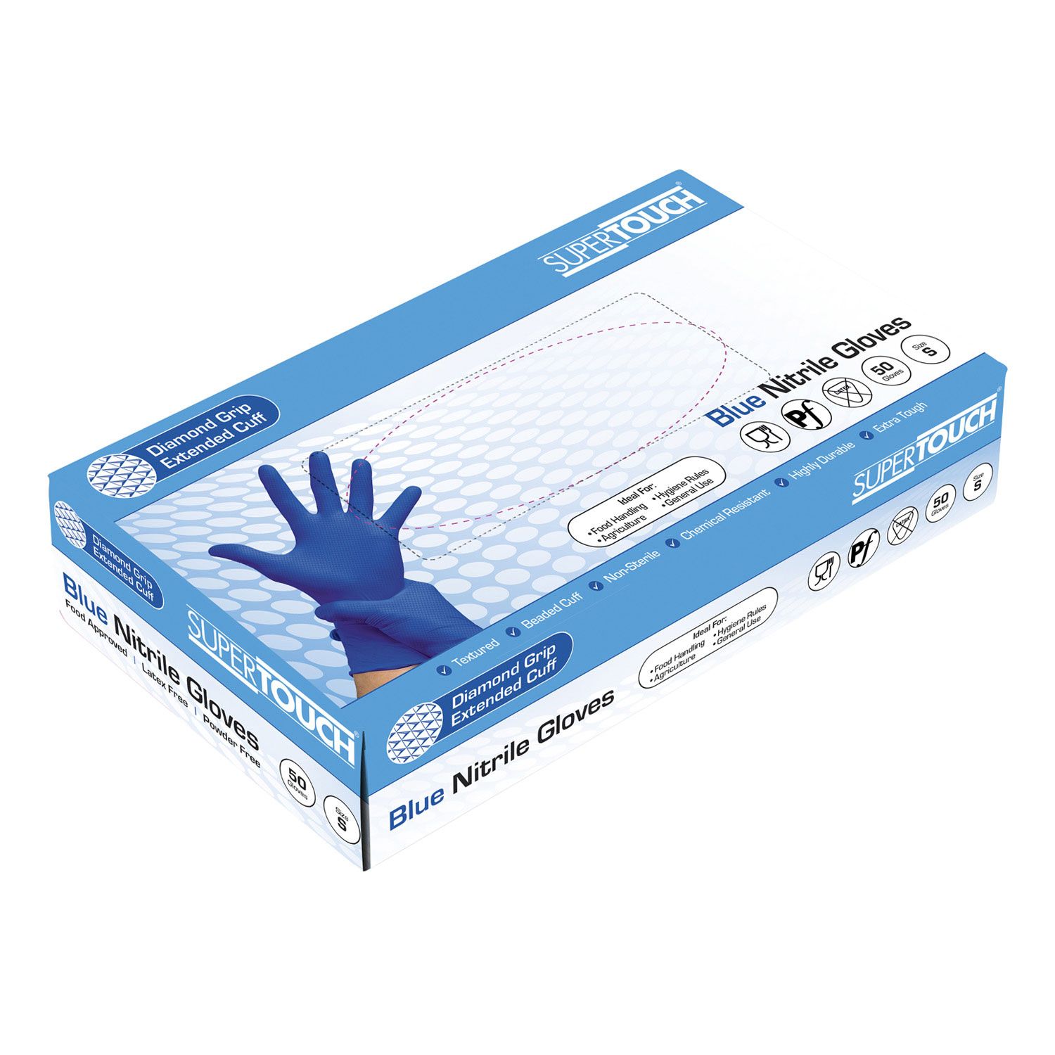 Supertouch Diamond Grip Nitrile Gloves