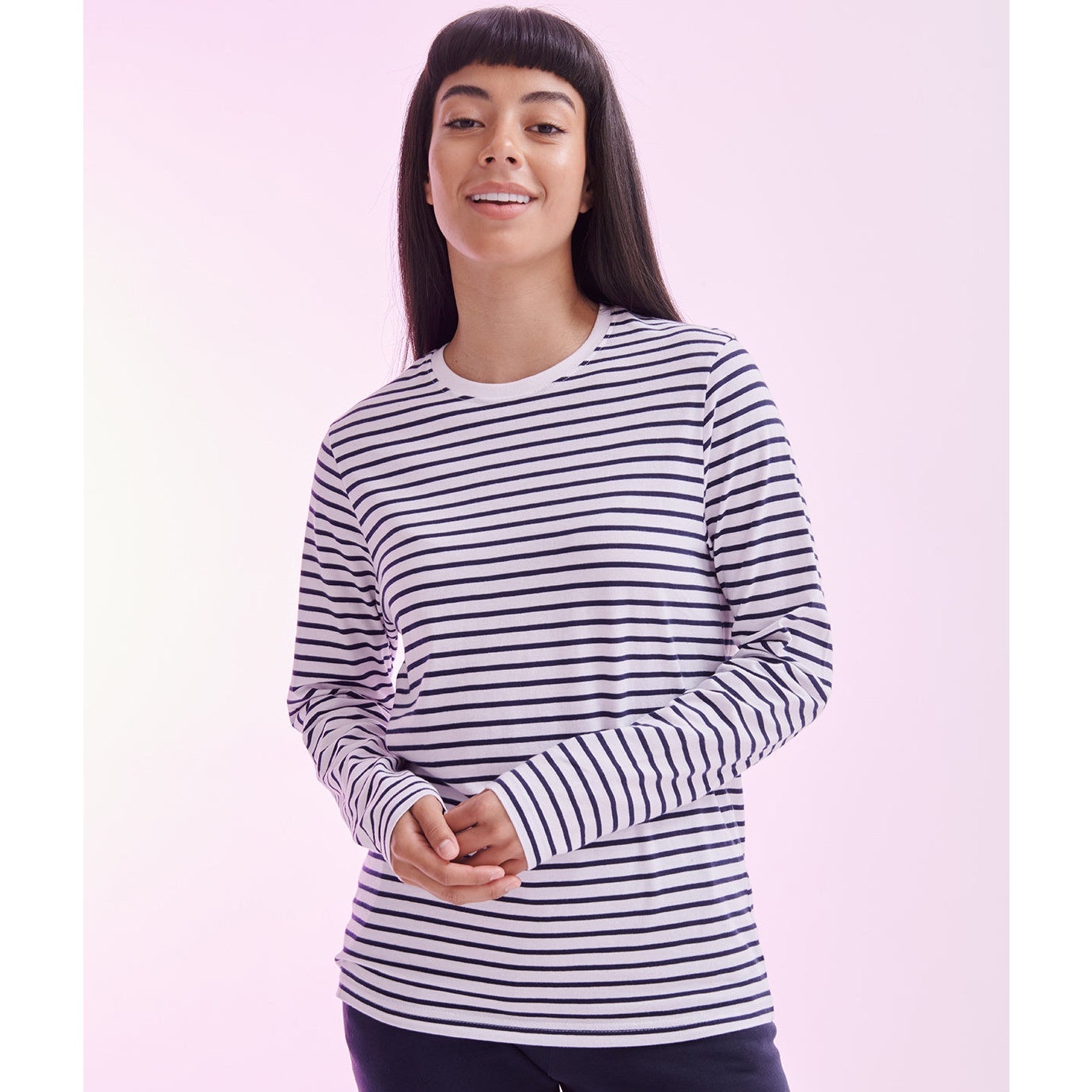 Sf Unisex Long-Sleeved Striped T