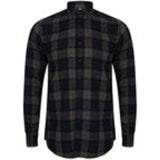 Sf Brushed Check Casual Shirt With Button-Down Collar