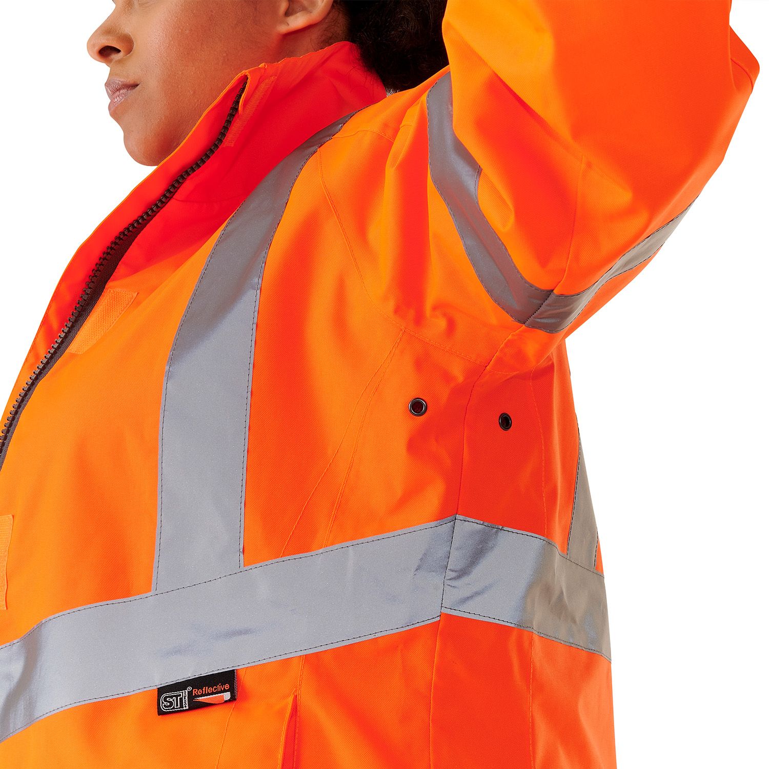 Supertouch Ladies Hi Vis Orange Sophia Lightweight Jacket