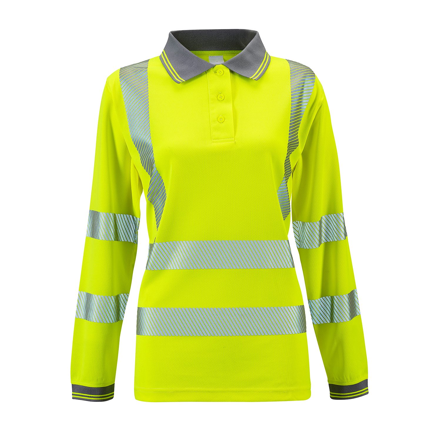 Supertouch Ladies Hi Vis Yellow Jaya Bird Eye Polo