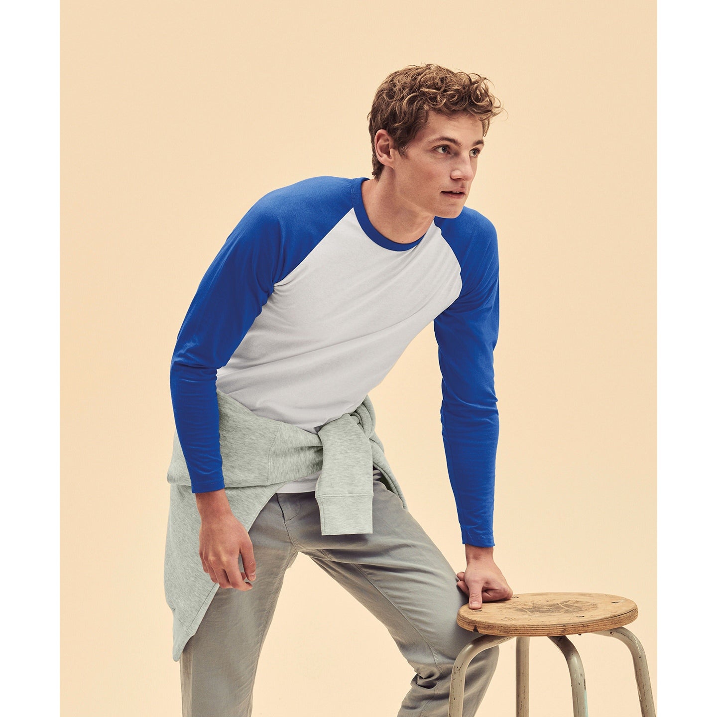 Fruit Of The Loom Long Sleeve Baseball T