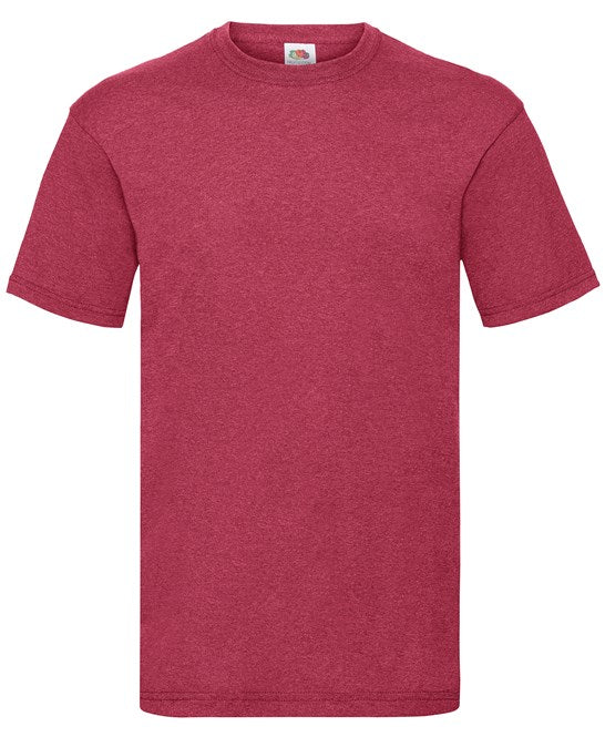 Fruit Of The Loom Valueweight T - Vintage Heather Red