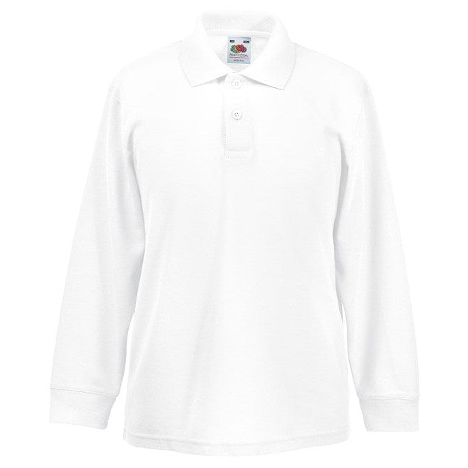 Fruit Of The Loom Kids Long Sleeve 65/35 Polo