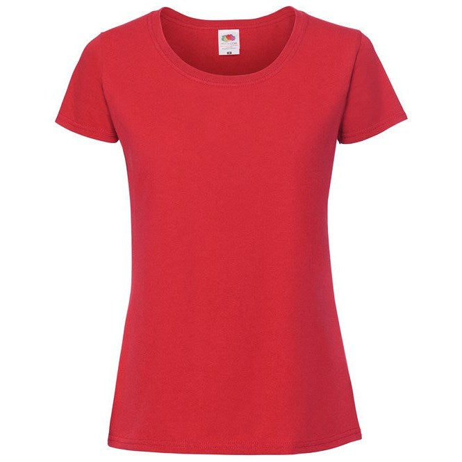 Fruit Of The Loom Women's Iconic 195 Ringspun Premium T-Shirt - Red