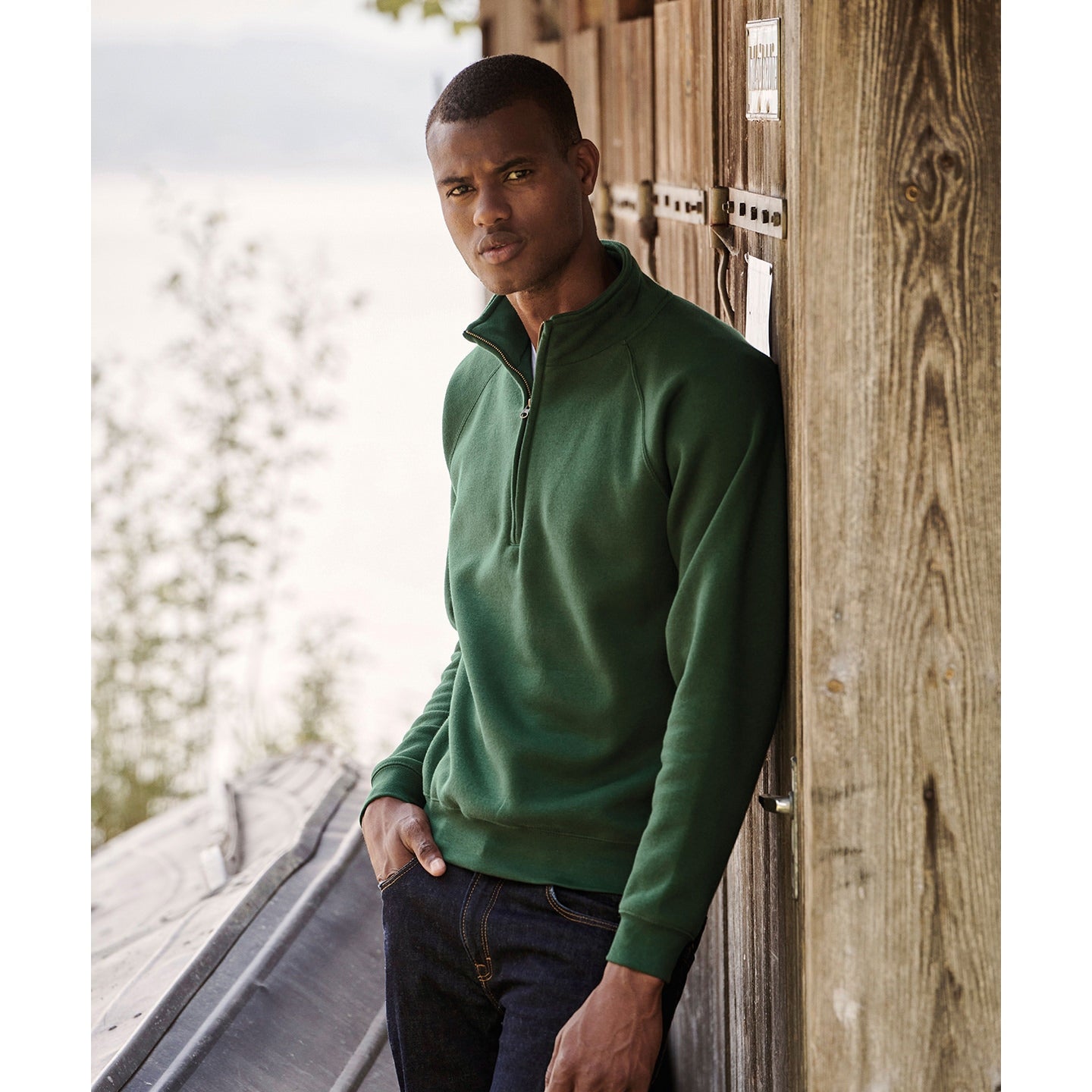 Fruit Of The Loom Premium 70/30 Zip-Neck Sweatshirt