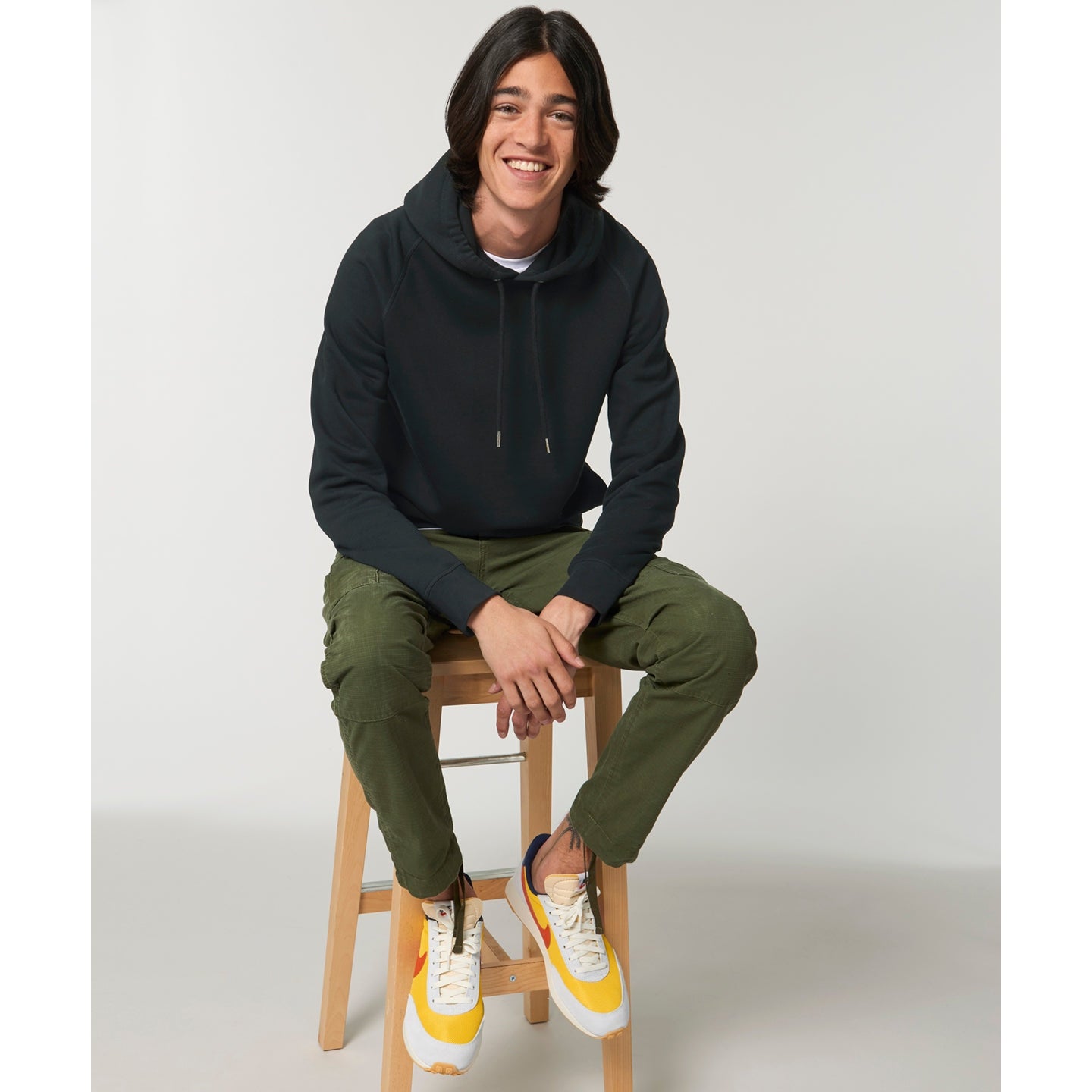 Stanley/Stella Sider Unisex Side Pocket Hoodie  (Stsu824) - Black