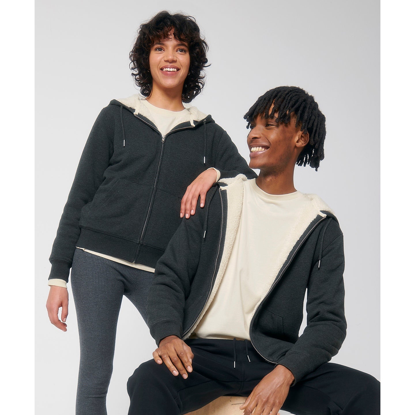 Stanley/Stella Unisex Hygger Sherpa Zip-Through Sweatshirt (Stsu956)