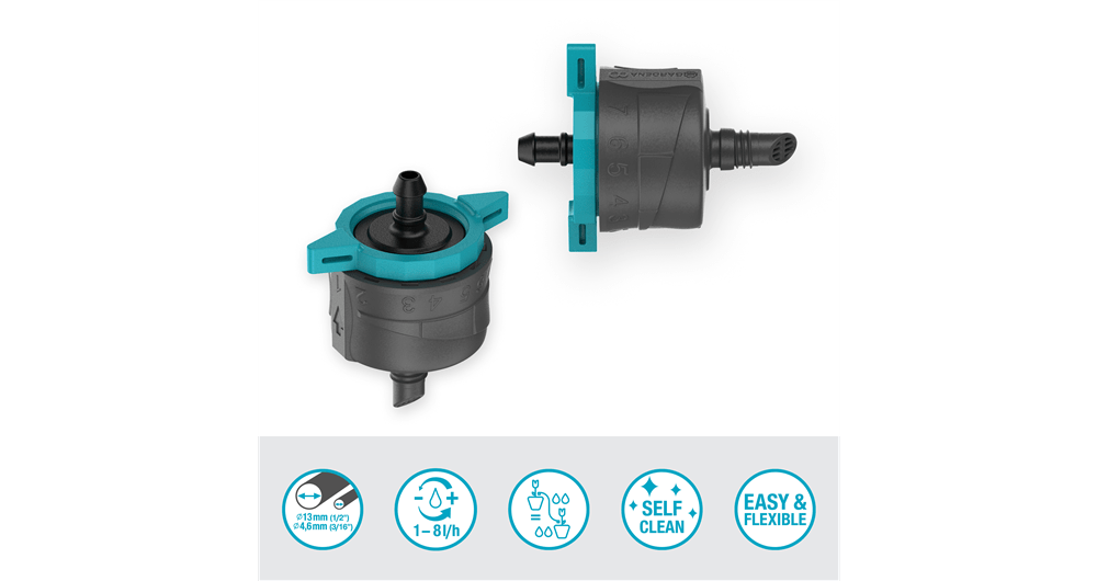 Gardena MDS Adjustable Endline Drip Head 2l/h