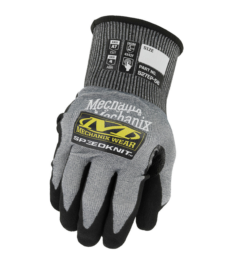 Mechanix Wear SpeedKnit S27EP58 Cut Resistant Coated-Knit Glove w/ Reinforcement
